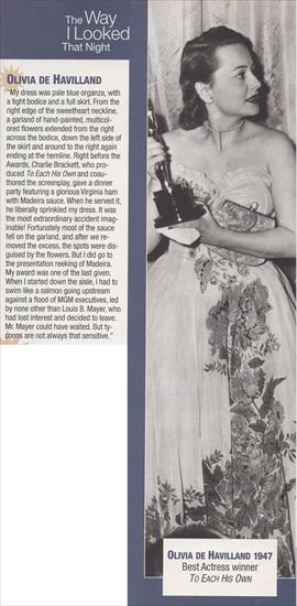 Oscary photo - 1946 Olivia de Havilland won Oscar for Best Actress To Each His Own. People Weekly, 10 IV 2000.jpg